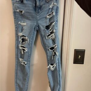 Distressed Light Blue Women's Jeans